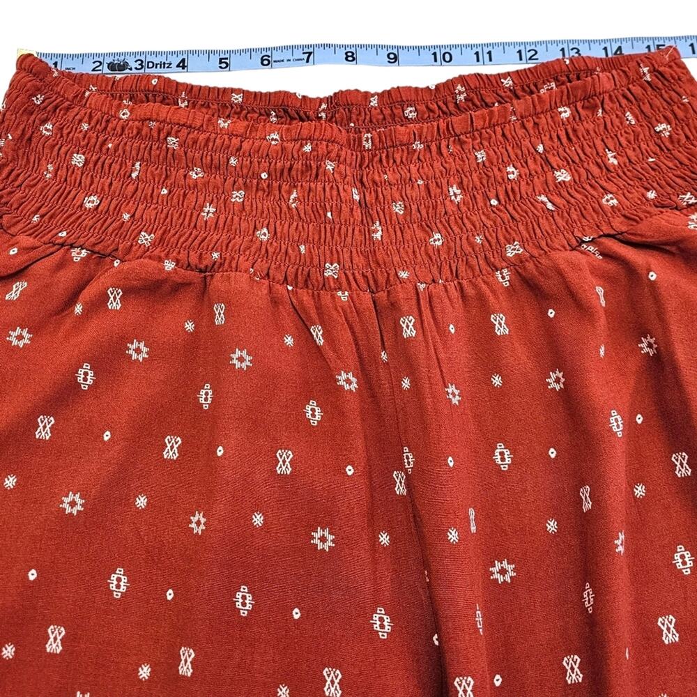 NWT Torrid Wide Leg Pants Womens Size 1X Orange Pull On Palazzo Geometric Print - Picture 12 of 15